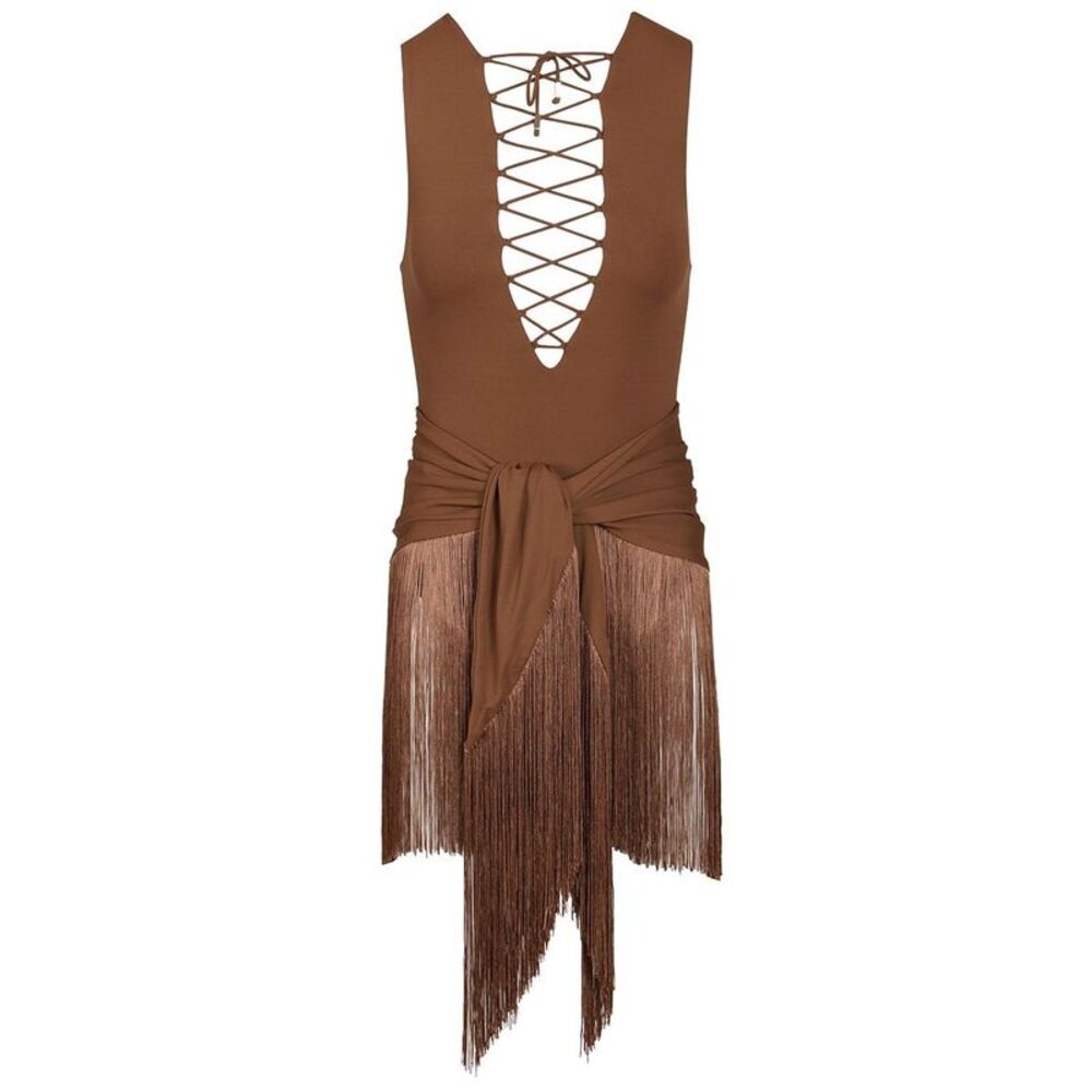 Taller Marmo Women Sahara Tie-Detailed Stretch-Jersey One-Piece